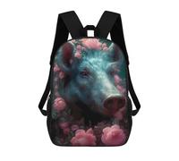 sinyumoney Wild Boar Enchanted Castle Backpacks 3D Printed Kids School Backpack Outdoor Casual Daypack Fashion Casual Children Backpacks Cute Travel Bags 17inch