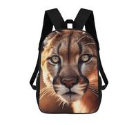 sinyumoney Wild Cat Close-Up Kids Backpacks Children Bag,Anime Bag,Large Capacity Kids Backpack, 3D Printed Children's,Student Schoolbag,Kids Boys Girls School Bag 17inch