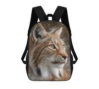 sinyumoney Wild Cat in Snowy Landscape Backpack School Bag Water Resistant School Bag Business Backpack for Boys/Girls/Teenagers 17inch
