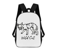 sinyumoney Wild Cat Line Ilustration Backpack School Bag Water Resistant Computer Rucksack for Campus Outdoor Travel Sports 17inch