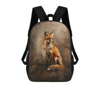 sinyumoney Wild Fox Portrait School Backpack Business Durable Laptop Bag for Camping Outdoor Adventures And Daily Travel 17inch