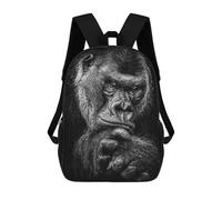 sinyumoney Wild Gorilla Face Poster Rucksack Daypacks Business Backpack Water Resistant Bookbag for Girl, Teen Girls 17inch