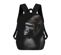sinyumoney Wild Gorilla Face Poster School Bags Large Water Resistant Laptop Backpack for Boys/Girls/Teenagers 17inch