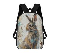 sinyumoney Wild Hare Whimsy Rucksack Daypacks Business Backpack Water Resistant Bookbag for Men/Women 17inch