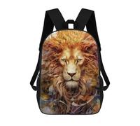 sinyumoney Wild Lion Animal Art Backpack School Bag Water Resistant Travel Backpack Computer Bag for Girls Boys Teenage 17inch
