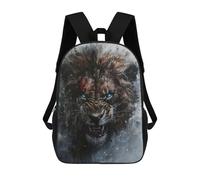 sinyumoney Wild Lion Art Print Backpacks 3D Printed Kids School Backpack School Bag Fashion Rucksacks for Boys Elementary And Middle School Students 17inch