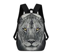 sinyumoney Wild Lion Face Yellow Eye Backpack School Bag Business Laptop Rucksack Bag Unisex Casual Daypack for School/Work/Travel 17inch