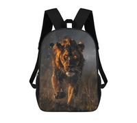 sinyumoney Wild Lion Roar Backpack School Bag Large School Backpack for Boys - Perfect for Travel, Work And Daily Use 17inch