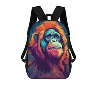 sinyumoney Wild Nature Animal WPAP 3D Printed Children's School Backpack for Kids High Capacity Travel Rucksacks Book Bags Kids School Bag Back Pack 17inch