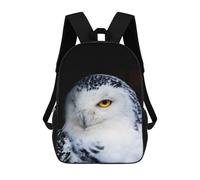 sinyumoney Wild OWL Face Poster School Backpack Lightweight Airport College Students Back Pack for Girls Boys Teenage 17inch