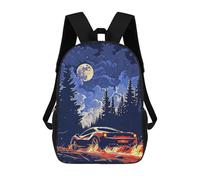 sinyumoney Wild Race In Forest 3D Printed 17inch School Bag Children's School Backpack Travel Backpacks Casual Fashion Bag for Kids School Students