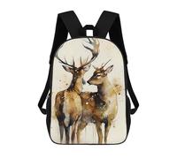 sinyumoney Wild Romance Deer Couple Backpack School Bag Water Resistant School Bag Business Backpack - Perfect for Travel, Work And Daily Use 17inch