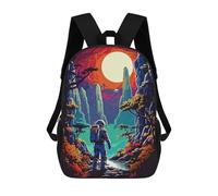 sinyumoney Wild Space Forest Backpack School Bag Backpack For Girls Boys Backpacks Large Capacity Kids Backpack Lightweight School Bags For Kids Students 17inch