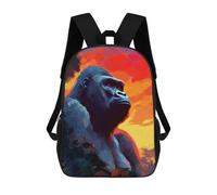 sinyumoney Wild Spirit 3D Printed Children's School Backpack for Kids High Capacity Travel Rucksacks Book Bags Kids School Bag Back Pack 17inch