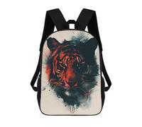 sinyumoney Wild Tiger Art Print School Backpack 3D Printed Children's 17inch Backpacks Bag Bookbag for Kids Boy Girl Book Bags Kids School Bag Travel Rucksacks