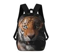sinyumoney Wild Tiger Portrait -10 3D Printed School Bag Children's School Backpack Schoolbags Travel Backpacks Casual Fashion Bag for Kids School Students 17inch
