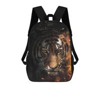 sinyumoney Wild Tiger Portrait -3 Backpack Cartoon Plush Bag, 3D Backpack for Kids School Bag Birthday Gift Idea for Boys And Girls 17inch