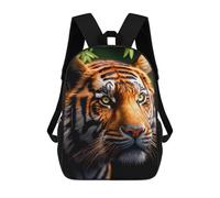 sinyumoney Wild Tiger Portrait -4 Children's School Backpack 3D Printed for Kids Travel Rucksacks Book Bags Kids School Bag 17inch