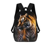 sinyumoney Wild Tiger Portrait -5 Kids School Backpack School Bag 3D Printed School Bag for Boys Elementary And Middle School Students 17inch