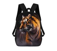 sinyumoney Wild Tiger Portrait -7 School Bag Backpack Teen Schoolbag 3D Printing Adjustable Schoolbag Fashion Pocket Bag for Kids Boys Girls Students And Teenagers Fans 17inch