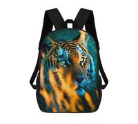 sinyumoney Wild Tiger Portrait -8 Rucksack Secondary Causal Travel High School Bags for Men, Women & Teenage Boys 17inch