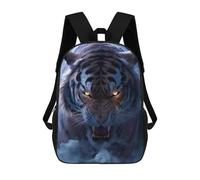 sinyumoney Wild Tiger Roar -1 17 Inch School Bag Backpack Teen Schoolbag 3D Printing Adjustable Schoolbag Fashion Pocket Bag for Kids Boys Girls Students