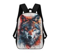 sinyumoney Wild Wolf Art Print Backpack School Daypacks Business Backpack Water Resistant Bookbag for Camping Outdoor Adventures And Daily Travel 17inch