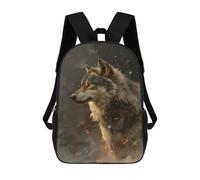 sinyumoney Wild Wolf in Snowy Storm School Bags School Secondary High School College Backpack Travel for Boys/Girls/Teenagers 17inch