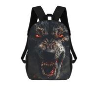 sinyumoney Wild Wolf School Bags Secondary Causal Travel High School Bags for School/Work/Travel 17inch