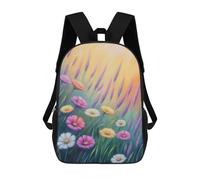 sinyumoney Wildflower 01 Backpacks Children's Backpacks School Bag 3D Printed Children's School Backpack Fashion Travel Backpacks for Kids Elementary Middle School 17inch