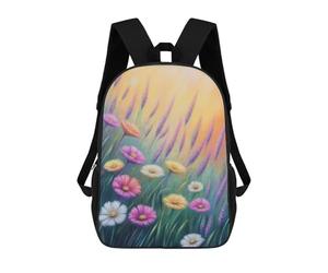 sinyumoney Wildflower 01 Backpacks Children's Backpacks School Bag 3D Printed Children's School Backpack Fashion Travel Backpacks for Kids Elementary Middle School 17inch