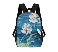 sinyumoney Wildflower Field in Bloom Backpack with Pocket 3D Printed Backpacks, Travel Rucksacks Book Bags Kids School Bag 17inch