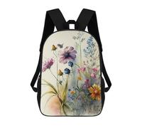 sinyumoney Wildflower Garden Backpack School Water Resistant Computer Rucksack for Men/Women 17inch