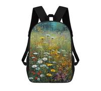 sinyumoney Wildflower Garden Painting Backpack School Computer Rucksack for School/Work/Travel- Perfect for Travel, Work And Daily Use 17inch