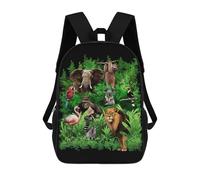 sinyumoney Wildlife Backpack 3D Printed Kids School Backpack High Capacity Travel Backpacks Book Bags Kids Backpack 17inch