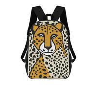 sinyumoney Wildlife Cheetah Portrait Backpack School Travel College Rucksack Backpacks for Campus Outdoor Travel Sports 17inch