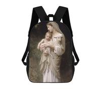sinyumoney William Bouguereau Kids Backpack, Backpack School Bag, Backpacks Kids School 3D Printed School Bags for Elementary And Middle School Students Teens Birthday Gift 17inch