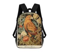 sinyumoney William Morris Eagle Floral Rucksack Lightweight Airport College Students Back Pack- Perfect for Travel, Work And Daily Use 17inch