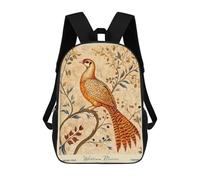 sinyumoney William Morris Pheasant Botanical Rucksack Lightweight Casual Daypack School Backpacks for Teenage Girls Boys Women Men 17inch