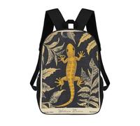 sinyumoney William Morris Salamander 3D Printed Children's School Backpack for Kids High Capacity Travel Rucksacks 17 Inch Book Bags Kids