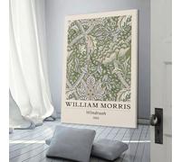 sinyumoney William Morris Windrush Floral Green Pictures for Hallway for Bedroom Office Bathroom Decor Wall Decoration 20x30inch(50x75cm)