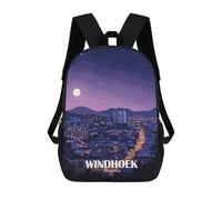 sinyumoney Windhoek Namibia Cityscape at Night Backpack School Lightweight Casual Daypack School Backpacks for Men, Women & Teenage Boys 17inch