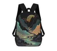 sinyumoney Winding River Landscape Children’s Backpack Girls Boys, Rucksack Bag, Daypack, Primary School, Perfect for Back to Kids School Or PE, Gifts And Travel 17inch