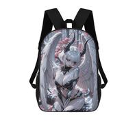 sinyumoney Winged Anime Girl with Horns in Winter School Backpack Water Resistant Travel Backpack Computer Bag for Men, Women & Teenage Boys 17inch