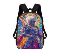 sinyumoney Winged Paladin Kids Backpack 17 Inch School Bag 3D Printed Cartoon School Backpacks for Boys And Teenager School Students