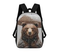 sinyumoney Winter Bear Umbrella Rucksack School Secondary High School College Backpack Travel for Campus Outdoor Travel Sports 17inch