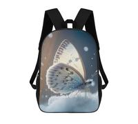 sinyumoney Winter Butterfly Fantasy Kids Backpack, Kids School Bag 3D Printed School Backpacks for Boys And Teenager School Students 17inch