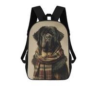 sinyumoney Winter Dog Scarf Accessories-3 Backpacks 3D Printed Kids School Backpack School Bag Fashion Rucksacks for Boys Elementary And Middle School Students 17inch