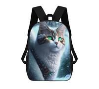 sinyumoney Winter Fantasy Cat Art Print Backpack School Travel College Rucksack Backpacks for Campus Outdoor Travel Sports 17inch
