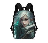 sinyumoney Winter Fantasy Portrait School Bag Backpack Teen Schoolbag 3D Printing Adjustable Schoolbag Fashion Pocket Bag for Kids Boys Girls Students And Teenagers Fans 17inch